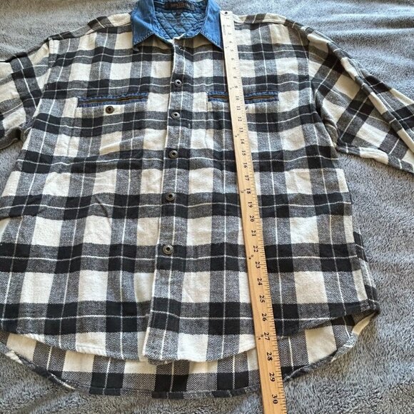 VTg Fryday Club Mens Flannel Jacket XL Plaid Shacket Western Outdoors 17155 - Picture 12 of 14